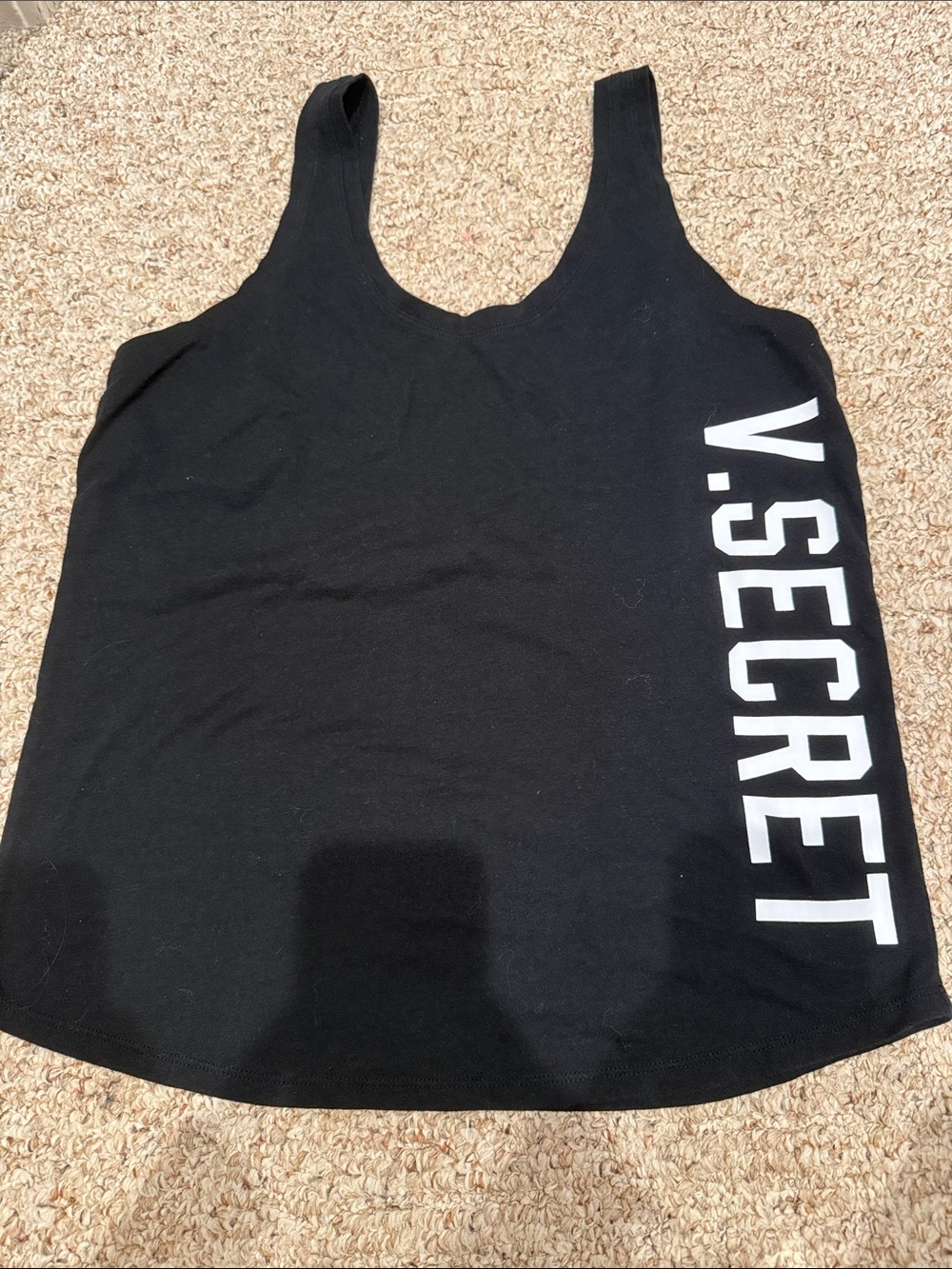 Victoria's Secret Black Tank Top with White Logo